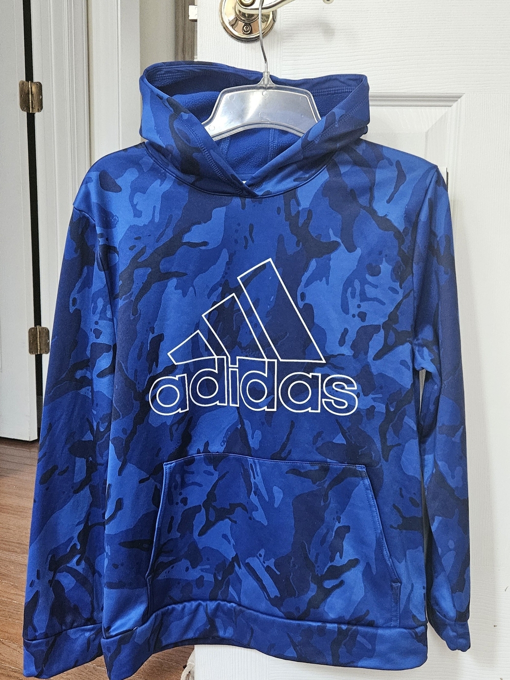 adidas Blue Camo Kids Hoodie